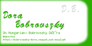 dora bobrovszky business card